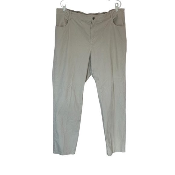 J. Jill Pants - J. Jill Taylor Luxe Cord Pants Size 20 Pebble Color Corduroy Classic Minimalist